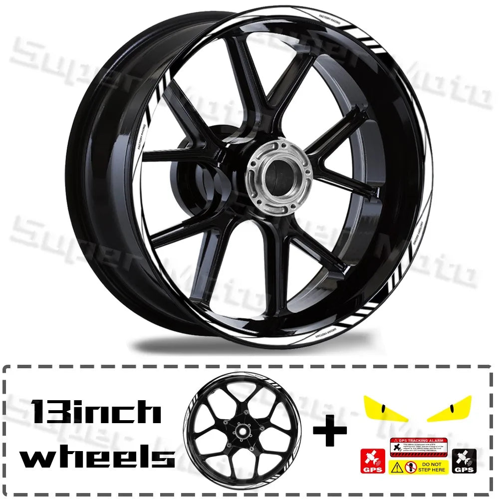 Reflective Motorcycle Rim Stickers – Universal Fit for 12"–18" Wheels
