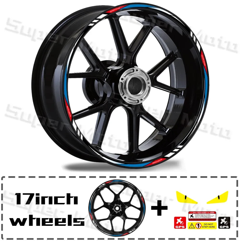 Reflective Motorcycle Rim Stickers – Universal Fit for 12"–18" Wheels