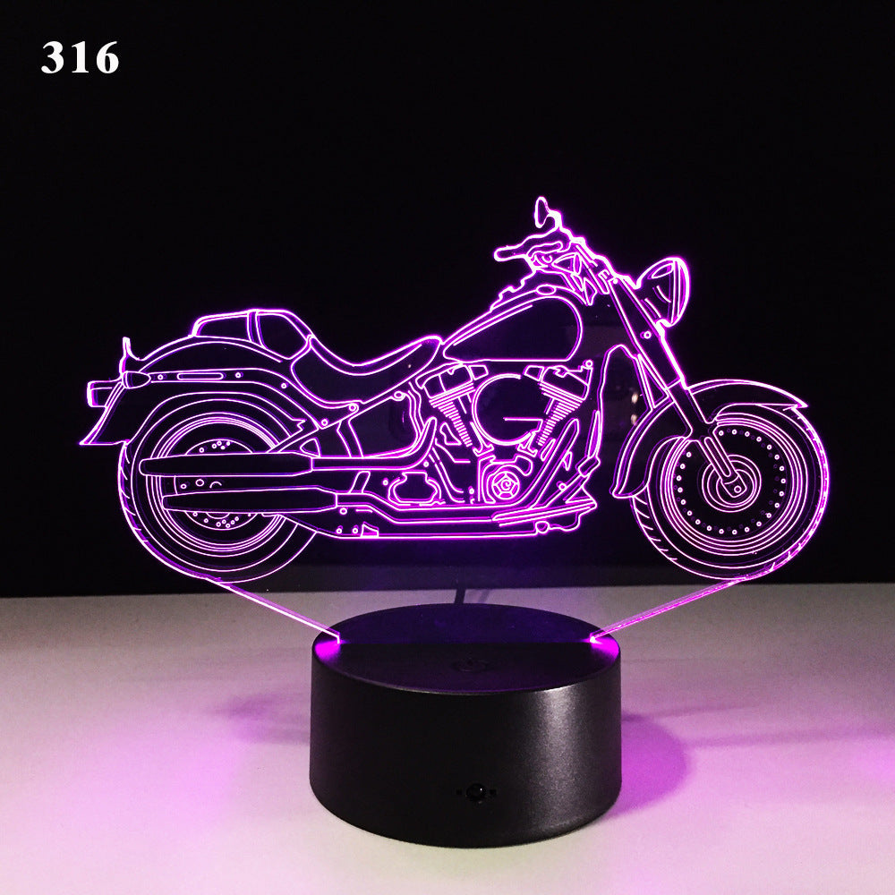 3D Motorcycle LED Night Light – Light Up Your Passion