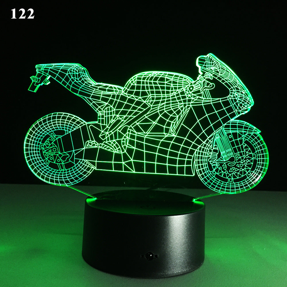 3D Motorcycle LED Night Light – Light Up Your Passion