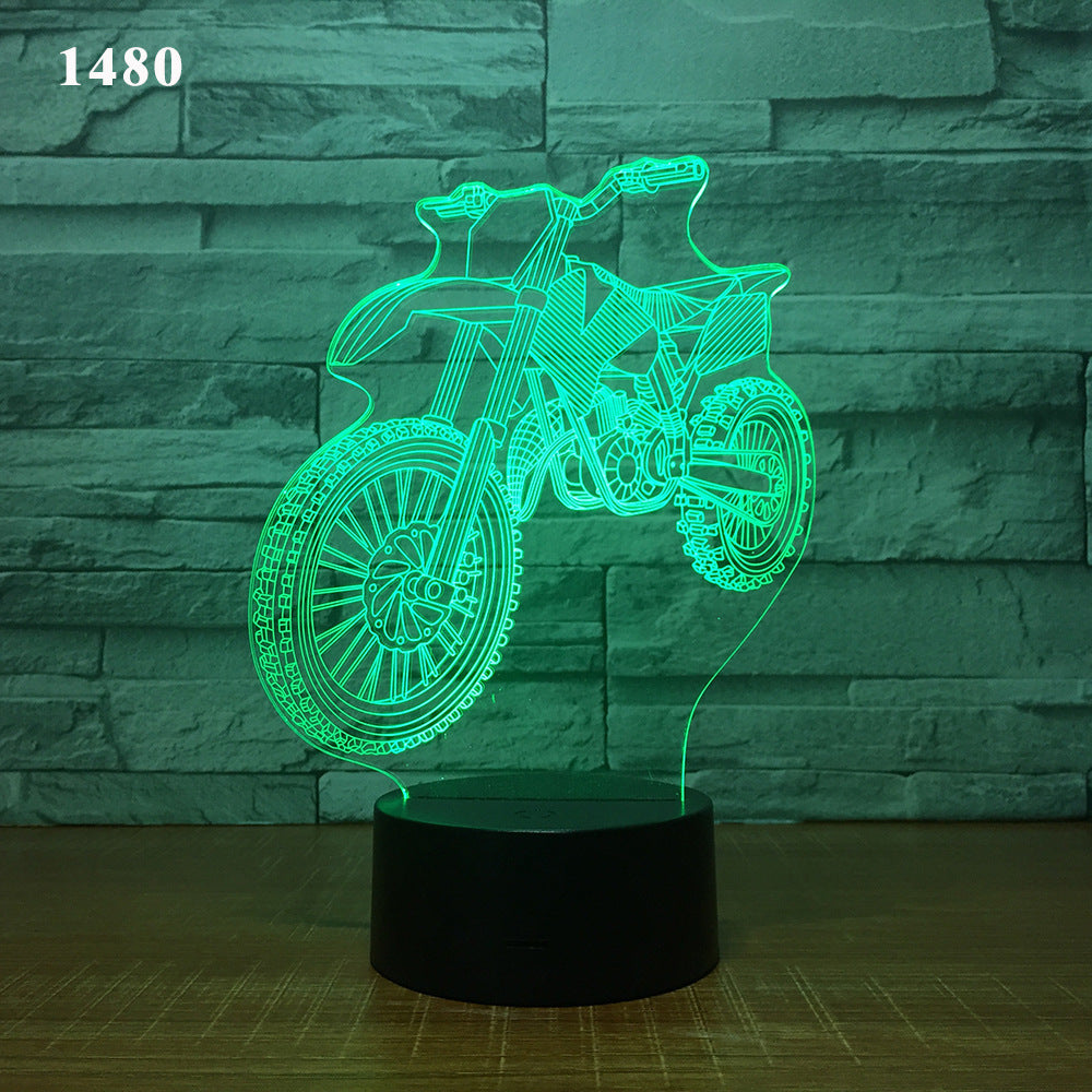 3D Motorcycle LED Night Light – Light Up Your Passion