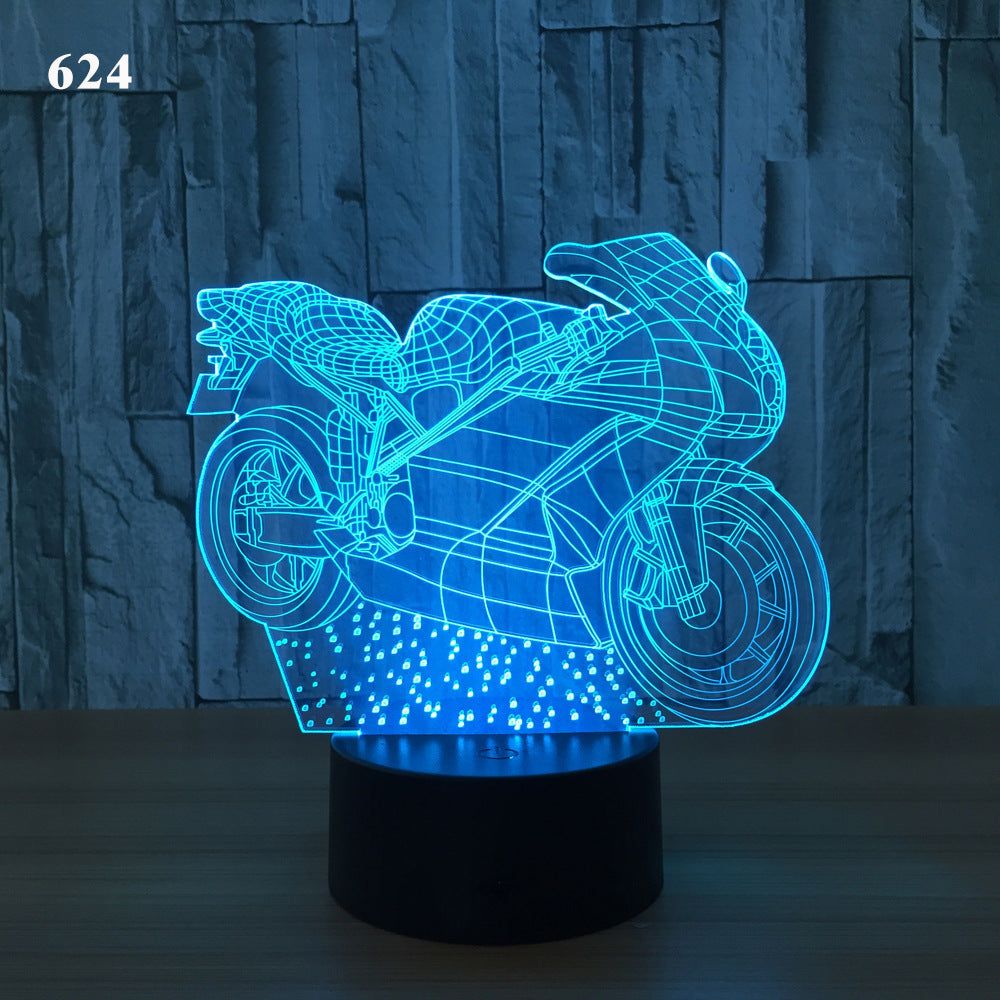 3D Motorcycle LED Night Light – Light Up Your Passion