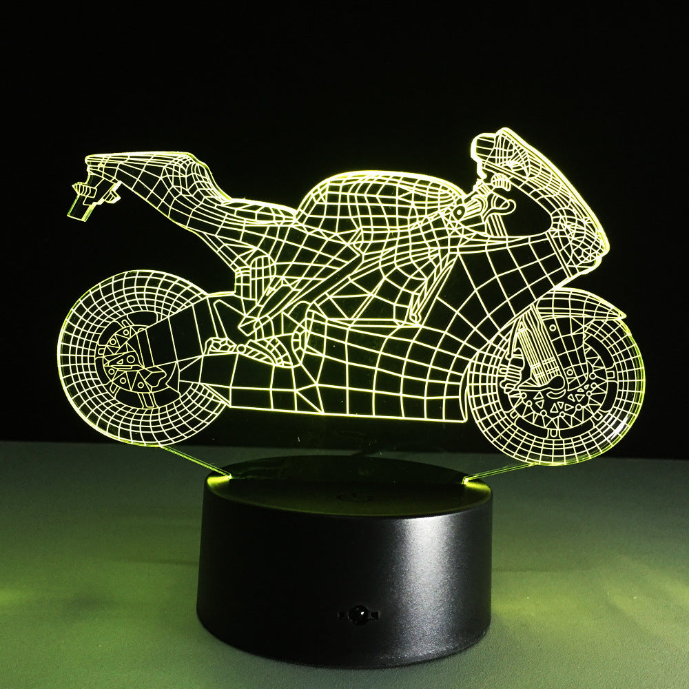 3D Motorcycle LED Night Light – Light Up Your Passion