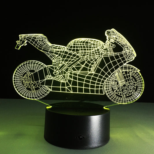 3D Motorcycle LED Night Light – Light Up Your Passion