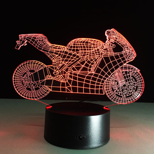 3D Motorcycle LED Night Light – Light Up Your Passion
