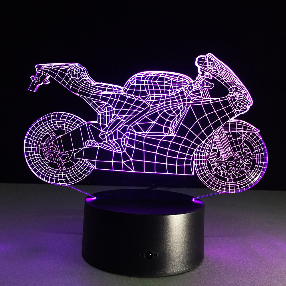 3D Motorcycle LED Night Light – Light Up Your Passion