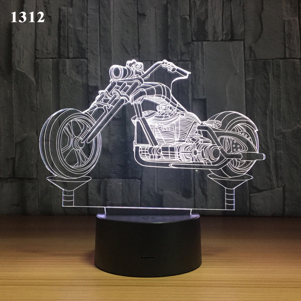 3D Motorcycle LED Night Light – Light Up Your Passion