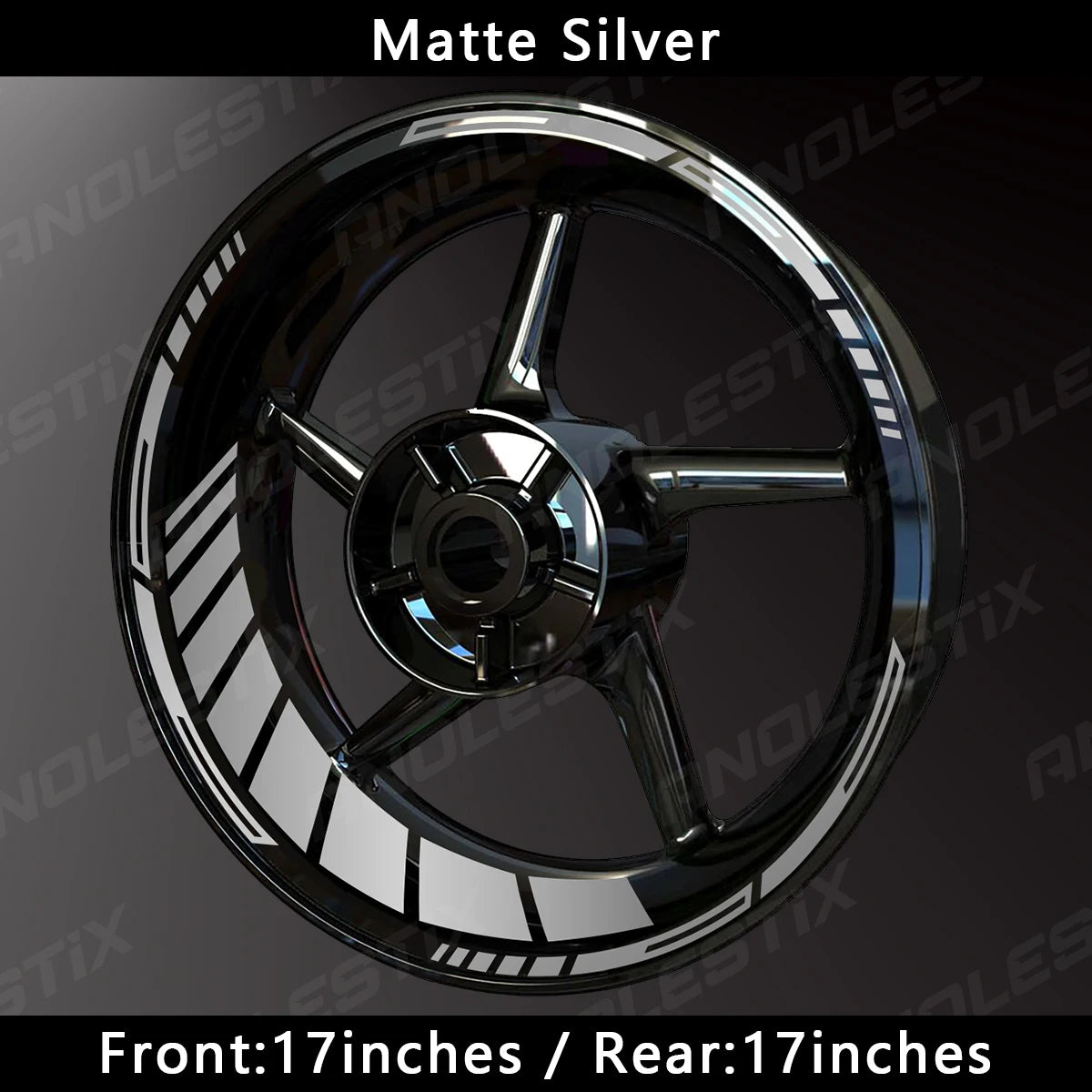 AnoleStix 17” Motorcycle Rim Stripe Decals – Reflective & Gloss Finish