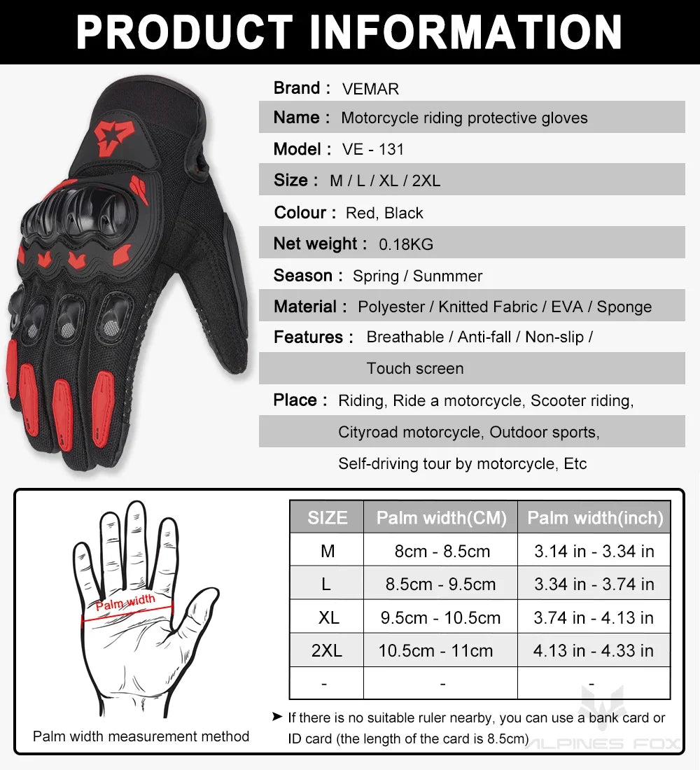 VEMAR VE-131 Motorcycle Gloves