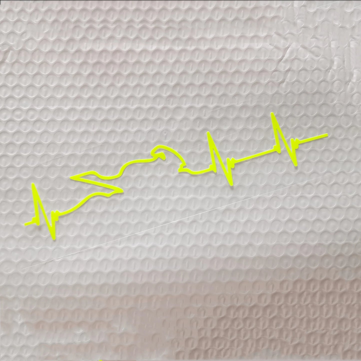 Motorcycle Heartbeat Reflective Decal Sticker – Waterproof Vinyl