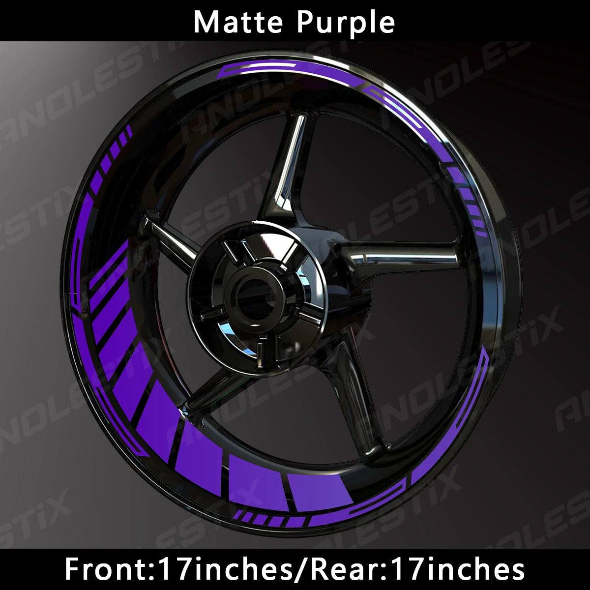 AnoleStix 17” Motorcycle Rim Stripe Decals – Reflective & Gloss Finish
