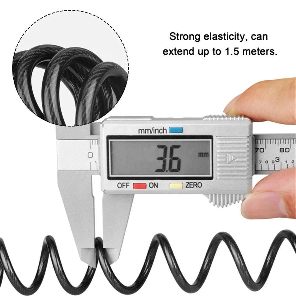 Helmet & Bike Lock – 4-Digit Anti-Theft Cable Lock