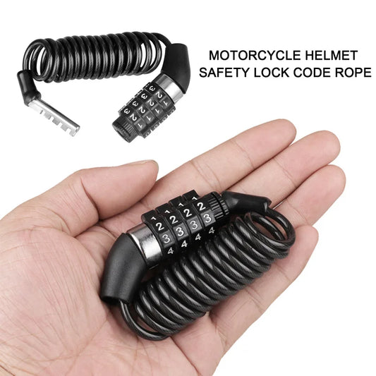 Helmet & Bike Lock – 4-Digit Anti-Theft Cable Lock