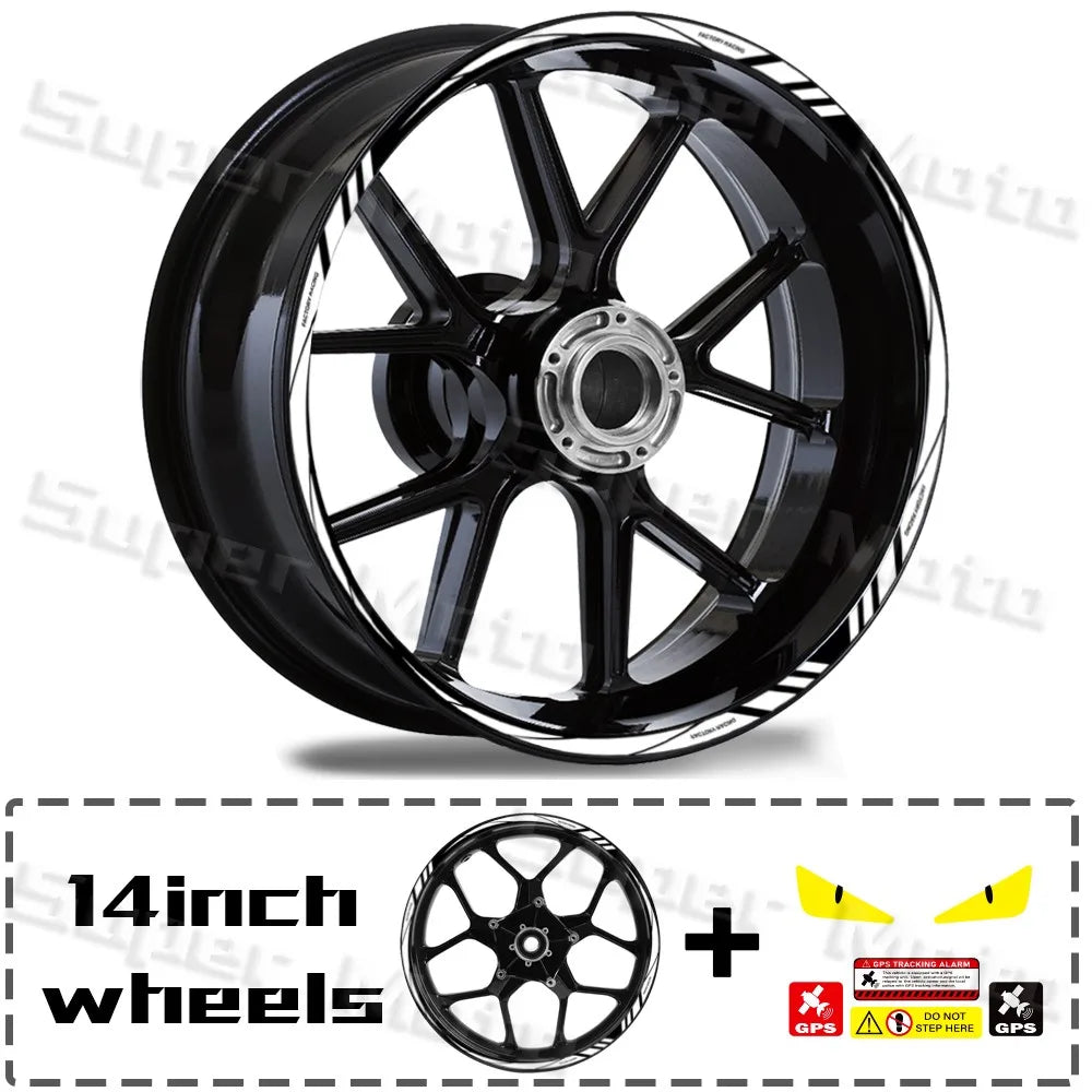 Reflective Motorcycle Rim Stickers – Universal Fit for 12"–18" Wheels