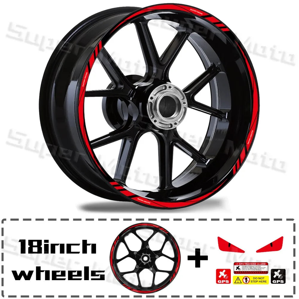 Reflective Motorcycle Rim Stickers – Universal Fit for 12"–18" Wheels