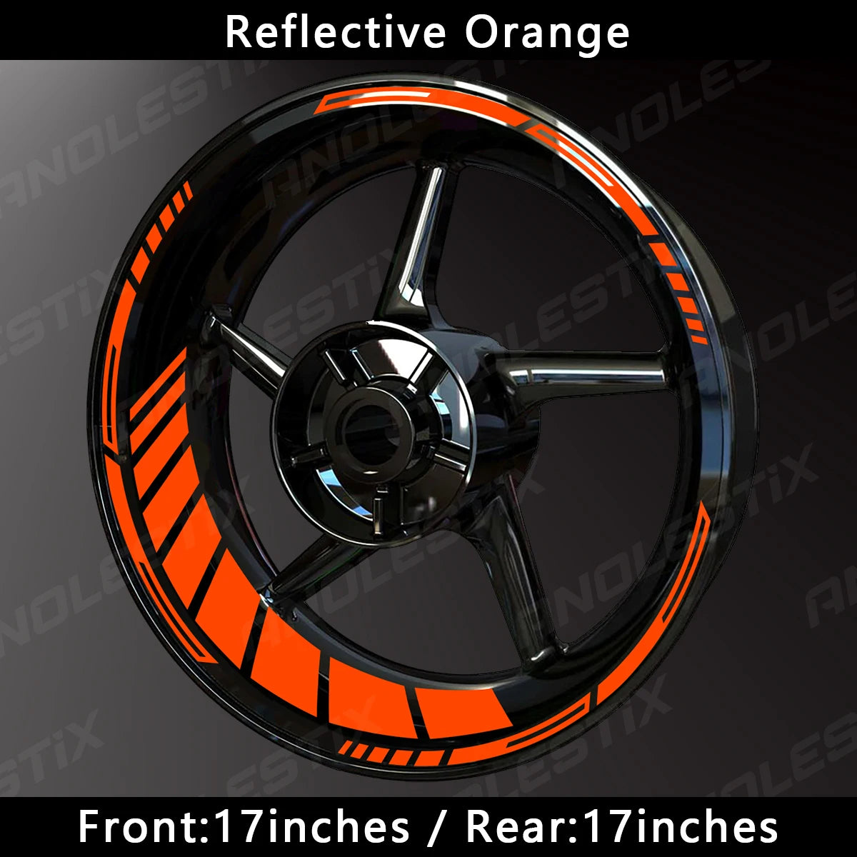 AnoleStix 17” Motorcycle Rim Stripe Decals – Reflective & Gloss Finish