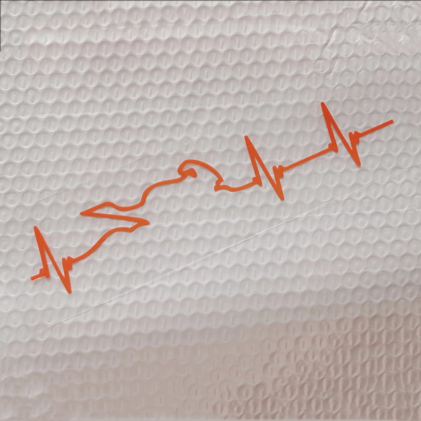 Motorcycle Heartbeat Reflective Decal Sticker – Waterproof Vinyl