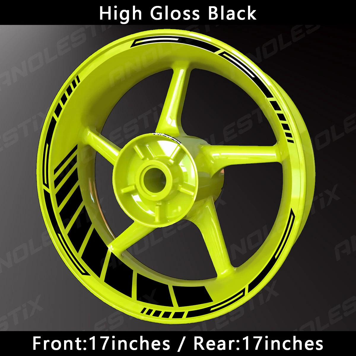 AnoleStix 17” Motorcycle Rim Stripe Decals – Reflective & Gloss Finish