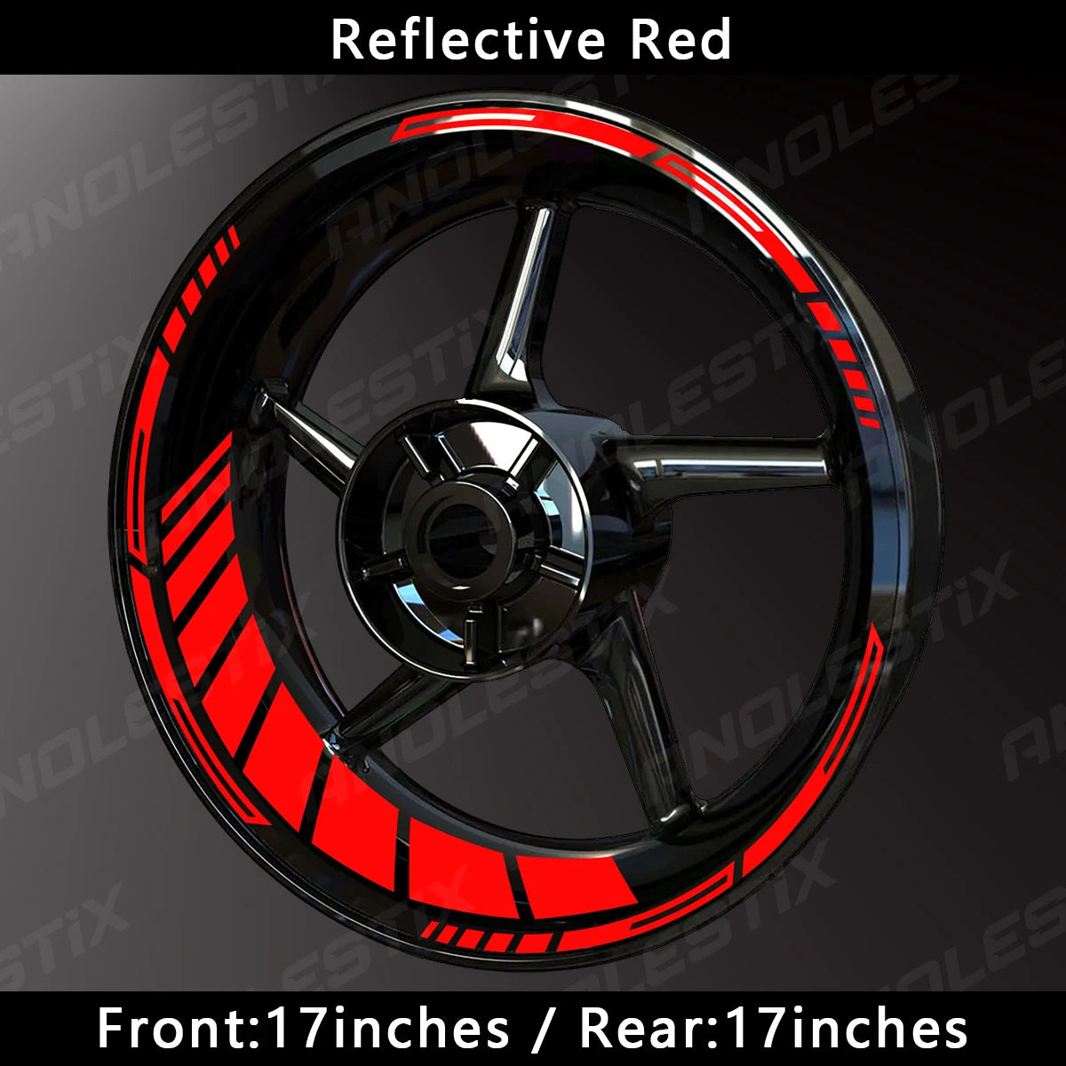 AnoleStix 17” Motorcycle Rim Stripe Decals – Reflective & Gloss Finish