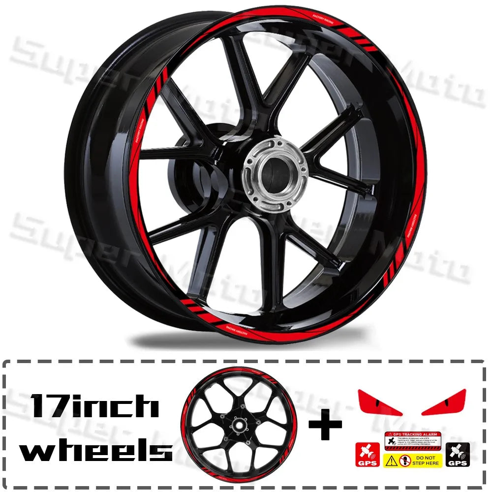 Reflective Motorcycle Rim Stickers – Universal Fit for 12"–18" Wheels