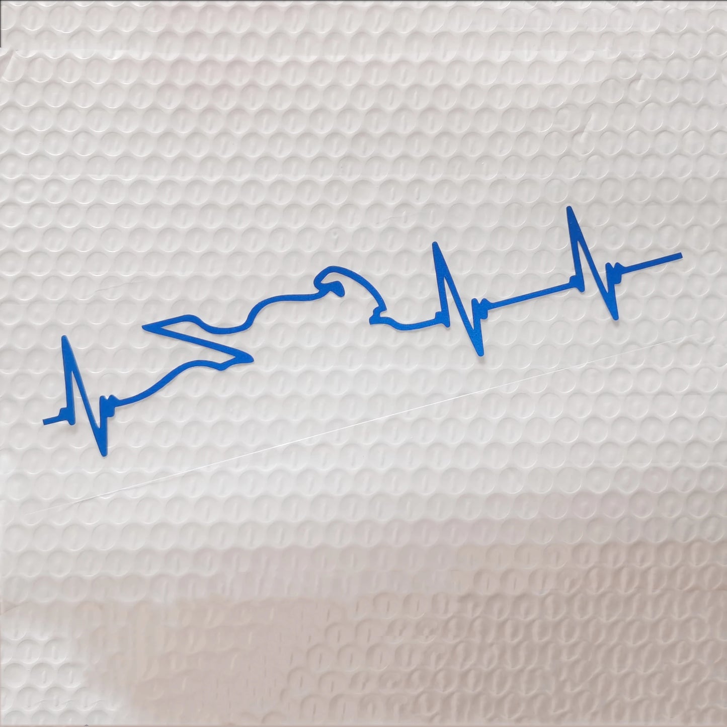 Motorcycle Heartbeat Reflective Decal Sticker – Waterproof Vinyl