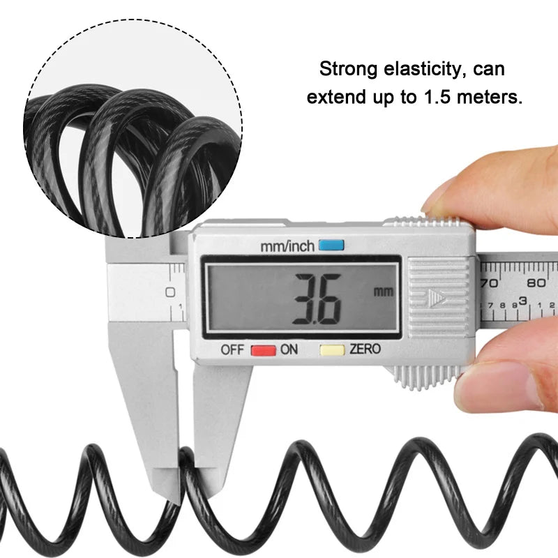 Helmet & Bike Lock – 4-Digit Anti-Theft Cable Lock