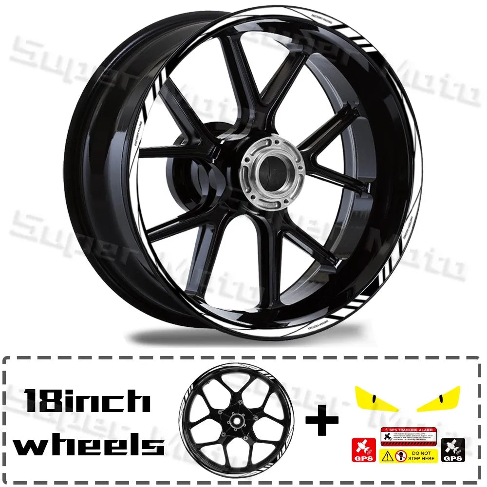 Reflective Motorcycle Rim Stickers – Universal Fit for 12"–18" Wheels