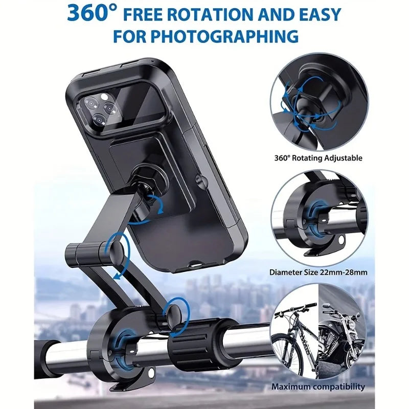 Waterproof Motorbike Phone Holder 360°