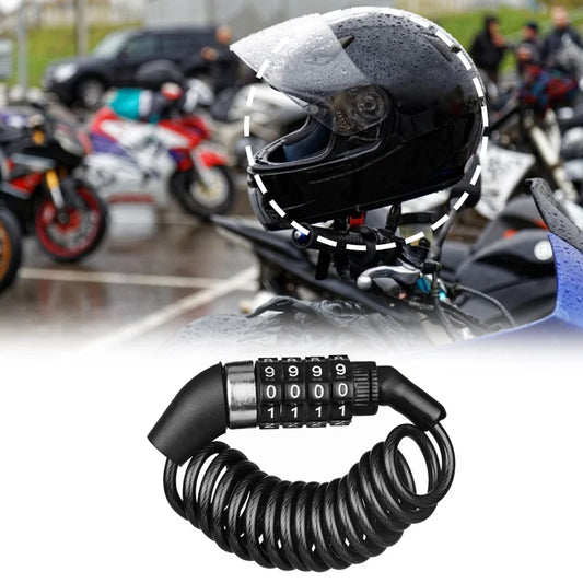 Helmet & Bike Lock – 4-Digit Anti-Theft Cable Lock